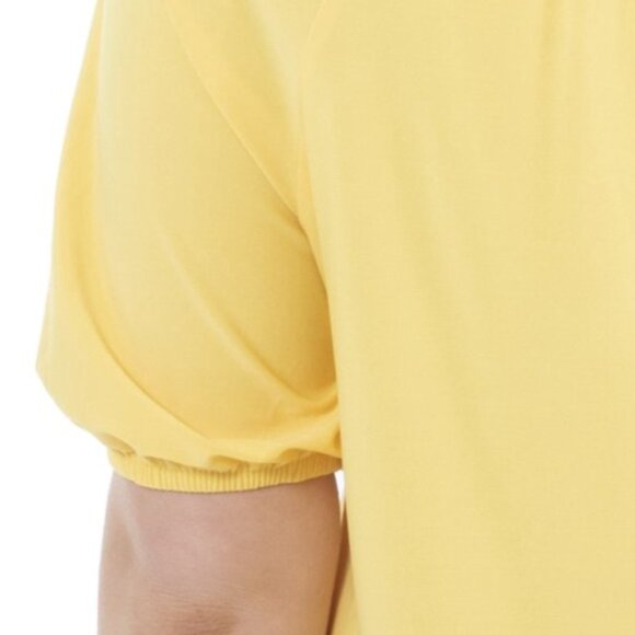 New NY Collection Short Sleeve Scoop Neck Peasant Top - Picture 3 of 4